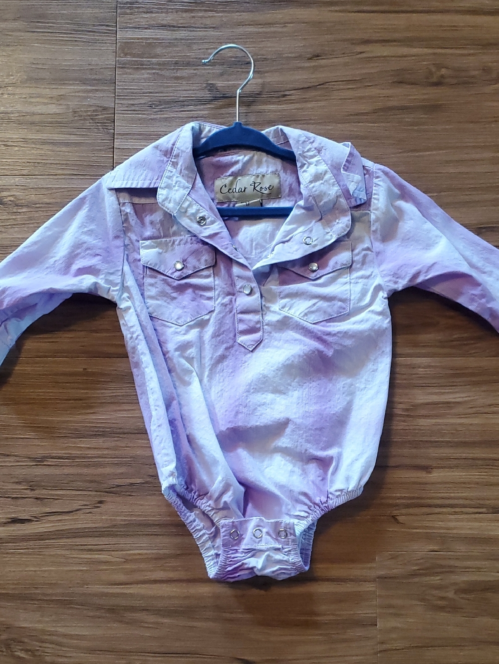 Lavender Long-Sleeve Baby One-Piece